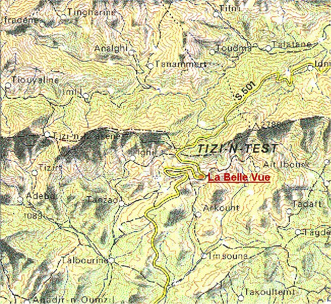 l'hotel se situe  200 aprs le col en redescendant en direction de taroudant